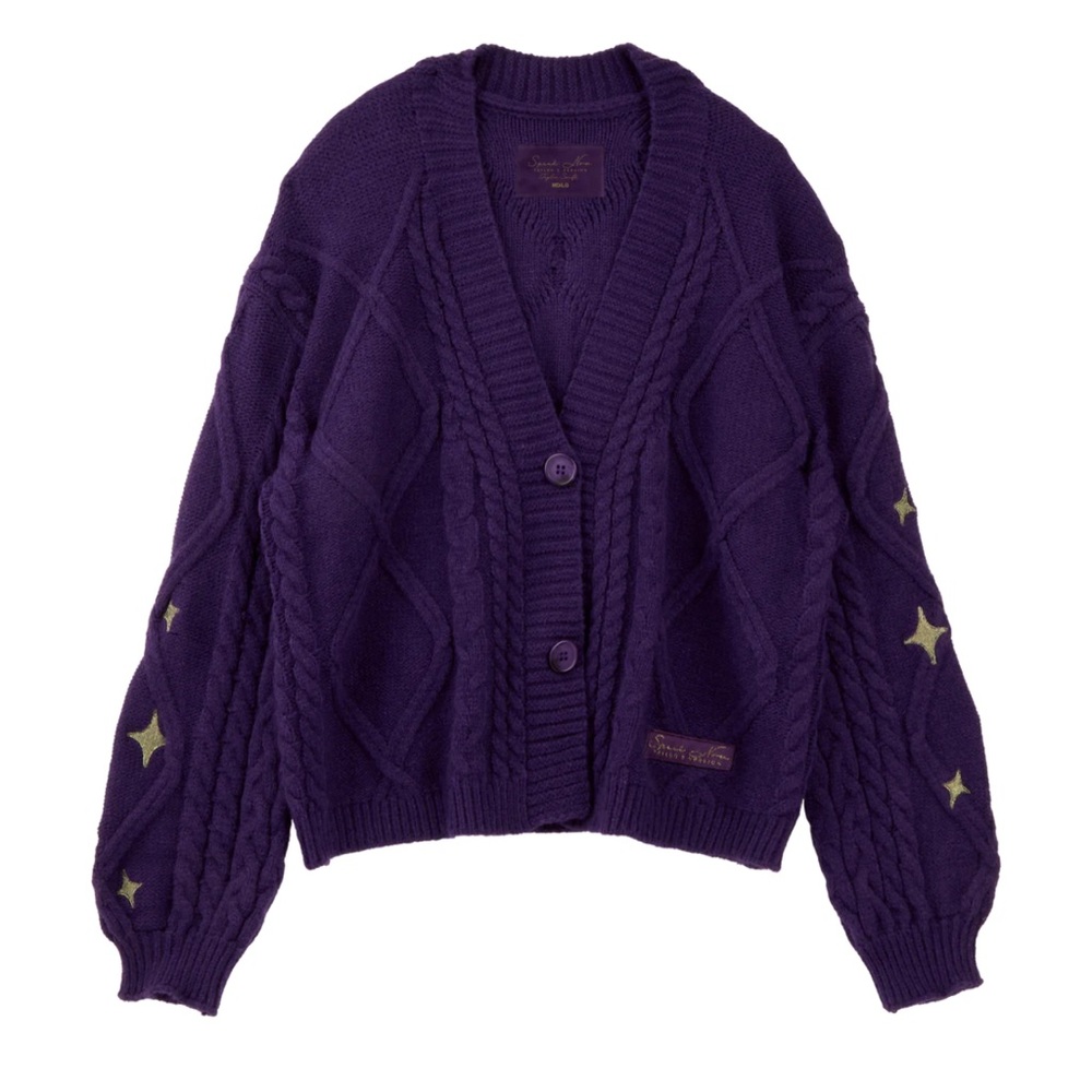Taylor Swift Purple Cardigan with Gold Stars